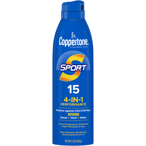 Coppertone Coppertone Sport Continuous Spray Sunscreen SPF 15 - 5.5 Oz Sunscreen Dark Cyan