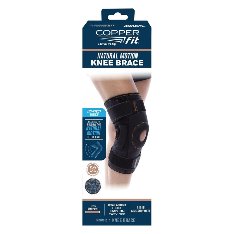 Copper Fit Copper Fit Natural Motion Knee Brace One Size Fits Most Health & Beauty White Smoke