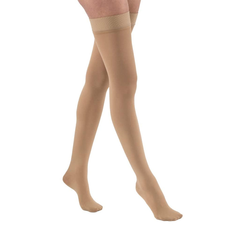 Jobst Jobst Relief Silicone Compression Thigh High, 20-30 mmHg Closed Toe Medicine Cabinets White Smoke