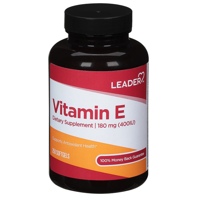Leader Leader 180 Mg Vitamin E 250 Softgels Vitamins & Supplements Black