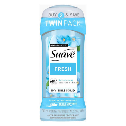 Suave Suave® Antiperspirant Deodorant – Fresh Scent (2.6 oz Twin Pack) Deodorant White Smoke