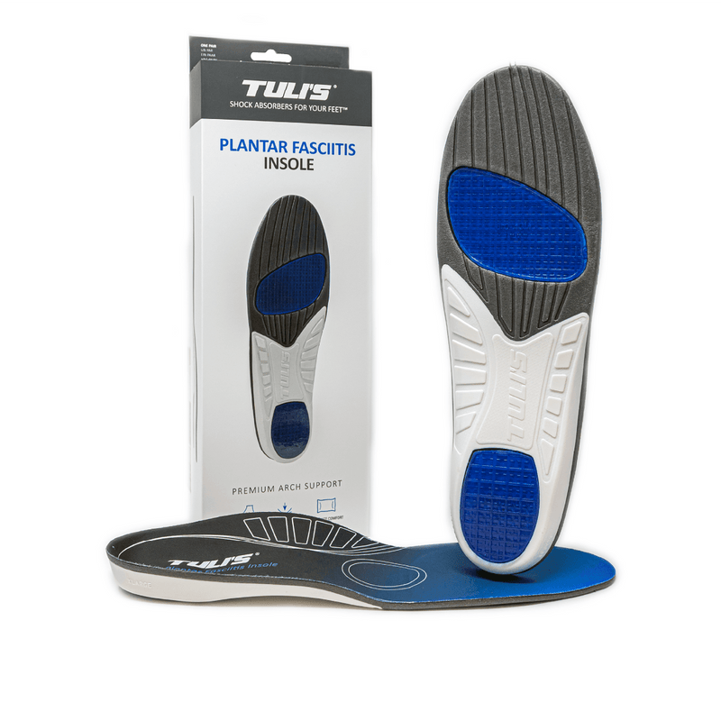 Medi-Dyne Tuli’s® Plantar Fasciitis Insoles – Full-Length Support Foot Care White Smoke