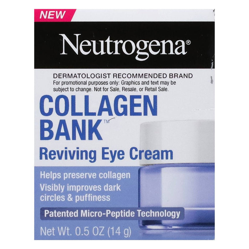 Neutrogena Neutrogena Colagen Bank Reviving Eye Gel Cream 0.5 Oz Skin Care Black