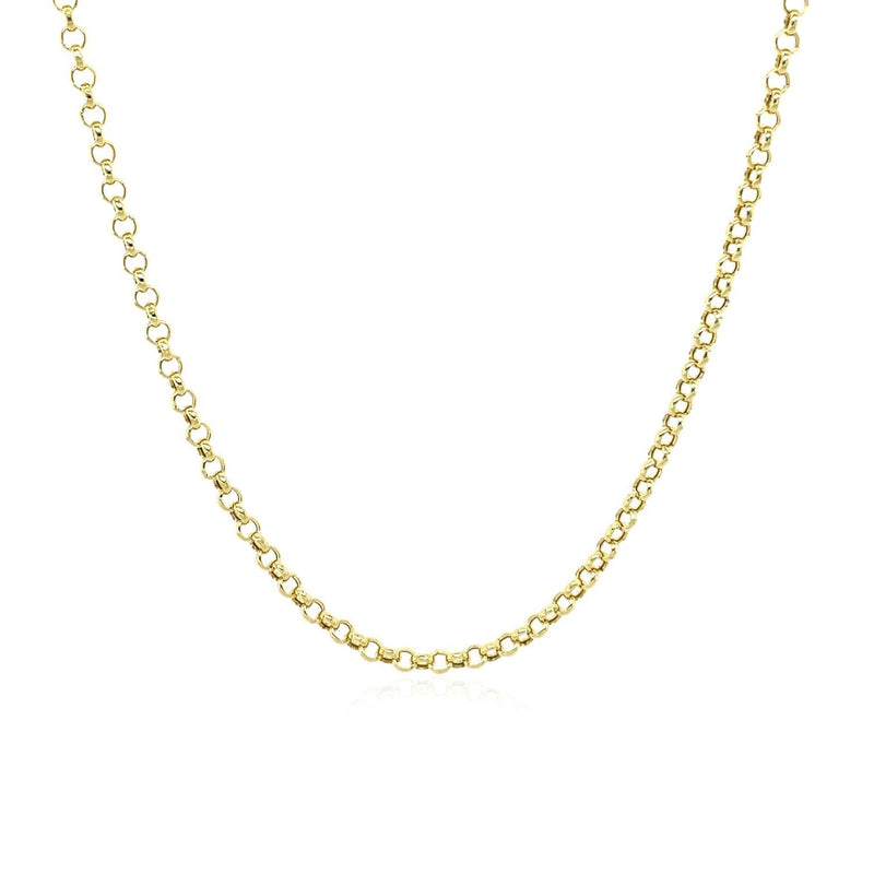 Bids.com 14k Yellow Gold Rolo Chain 1.9mm Necklaces White Smoke 16 / Yellow Gold,18 / Yellow Gold,20 / Yellow Gold