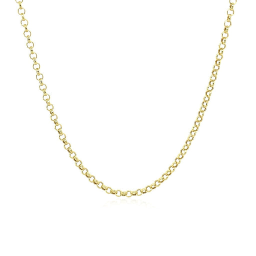 Bids.com 14k Yellow Gold Rolo Chain 1.9mm Necklaces White Smoke 16 / Yellow Gold,18 / Yellow Gold,20 / Yellow Gold
