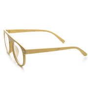 zeroUV Artistic Wood Print Indie Key Hole Flat Top Round Clear Lens Glasses 9152 Glasses White Smoke Light Wood,Grey Wood,Taupe Wood,Blue Wood,Natural Wood