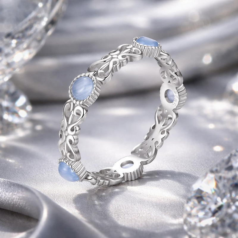 Bids.com S925 Sterling Silver 4mm Plated Platinum Ring for Women Size 6.0 Rings Gray 6,7,8