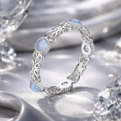 Bids.com S925 Sterling Silver 4mm Plated Platinum Ring for Women Size 6.0 Rings Gray 6,7,8