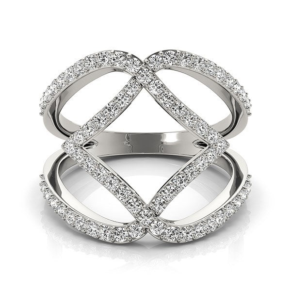 Bids.com 14k White Gold Entwined Design Diamond Dual Band Ring (3/4 cttw) Rings White Smoke 3 / White Gold,3.5 / White Gold,4 / White Gold,4.5 / White Gold,5 / White Gold,5.5 / White Gold,6 / White Gold,6.5 / White Gold,7 / White Gold,7.5 / White Gold,8 / White Gold,8.5 / White Gold,9 / White Gold