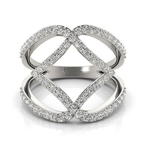 Bids.com 14k White Gold Entwined Design Diamond Dual Band Ring (3/4 cttw) Rings White Smoke 3 / White Gold,3.5 / White Gold,4 / White Gold,4.5 / White Gold,5 / White Gold,5.5 / White Gold,6 / White Gold,6.5 / White Gold,7 / White Gold,7.5 / White Gold,8 / White Gold,8.5 / White Gold,9 / White Gold