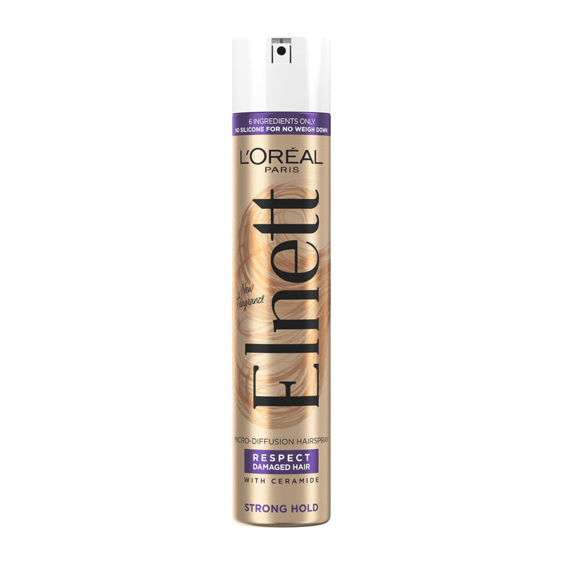 L'Oreal L'oreal Elnett Respect Damaged Hair Strong Hold 75ml Hair Styling Products White Smoke