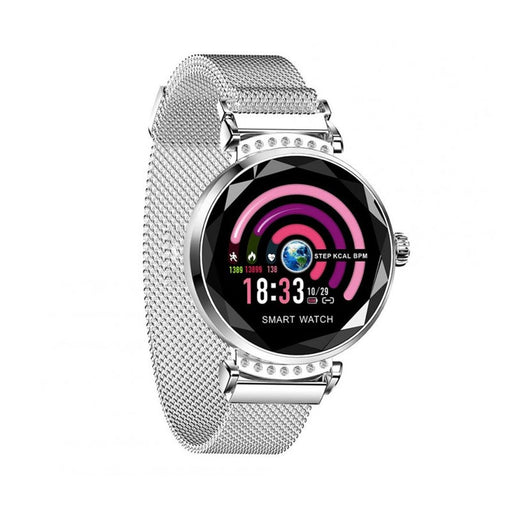 Smart Watch Smart Watch Bracelet Heart Rate Detection IP67 Waterproof Magnetic Strap Sports Bracelet Silver watch White Smoke