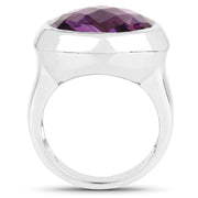 Bids.com 8.25 Carat Genuine Amethyst .925 Sterling Silver Ring Rings White Smoke size 5.00,size 6.00,size 9.00,size 7.00,size 8.00