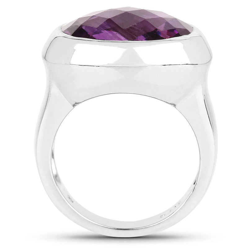 Bids.com 8.25 Carat Genuine Amethyst .925 Sterling Silver Ring Rings White Smoke size 5.00,size 6.00,size 9.00,size 7.00,size 8.00