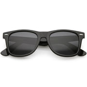 zeroUV Classic Unisex Polarized Lens Horned Rim Sunglasses A840 Sunglasses Dim Gray Black Smoke