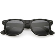 zeroUV Classic Unisex Polarized Lens Horned Rim Sunglasses A840 Sunglasses White Smoke Matte Black Smoke