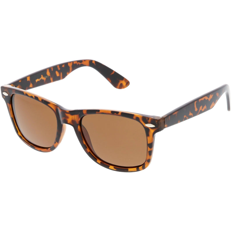 zeroUV Classic Unisex Polarized Lens Horned Rim Sunglasses A840 Sunglasses White Smoke Black Smoke,Matte Black Smoke,Tortoise Brown