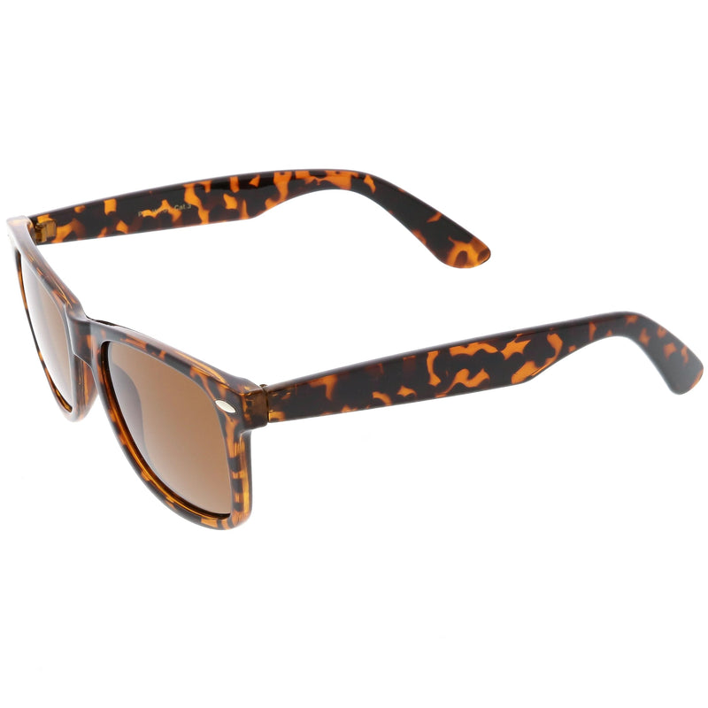 zeroUV Classic Unisex Polarized Lens Horned Rim Sunglasses A840 Sunglasses White Smoke Black Smoke,Matte Black Smoke,Tortoise Brown