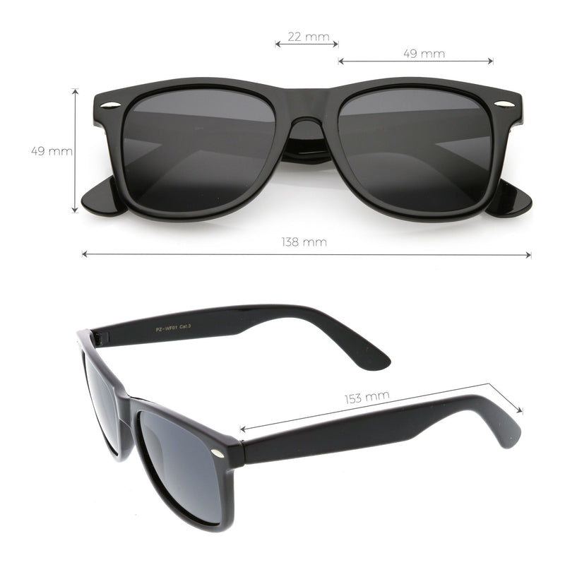 zeroUV Classic Unisex Polarized Lens Horned Rim Sunglasses A840 Sunglasses White Smoke Black Smoke,Matte Black Smoke,Tortoise Brown