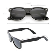zeroUV Classic Unisex Polarized Lens Horned Rim Sunglasses A840 Sunglasses White Smoke Black Smoke,Matte Black Smoke,Tortoise Brown