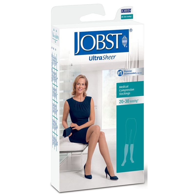 Jobst Jobst UltraSheer Women's Waist High 20-30 mmHg Hair Color White Smoke