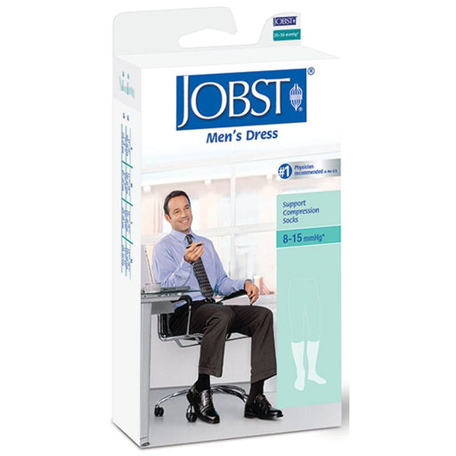 Jobst Jobst Men's Dress Knee High 8-15 Closed Toe Socks, Khaki, Medium Supports & Braces White Smoke