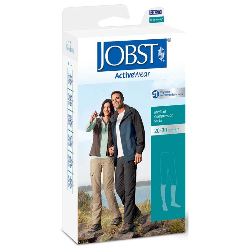 Jobst Jobst ActiveWear Knee High 20-30 mmHg Activewear White Smoke