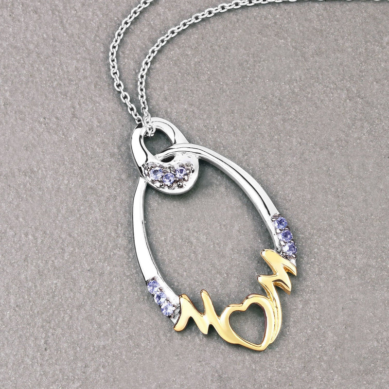 Bids.com 0.18 Carat Genuine Tanzanite .925 Sterling Silver Pendant Pendants Dark Gray size 18.00