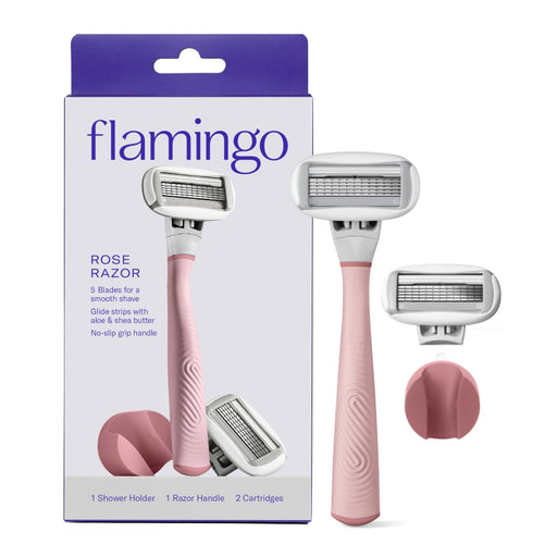 Flamingo Flamingo Rose Razor + 2 Cartridges Razor Blade White Smoke