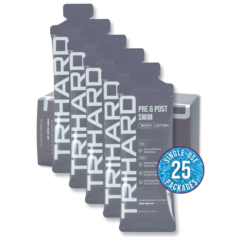 TRIHARD Travel Kit - Pre & Post Swim Body Lotion Pool Kit Black Pool Kit