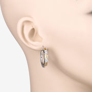 Bids.com 2.88 Carat Genuine Citrine and White Topaz .925 Sterling Silver Earrings Earrings Antique White