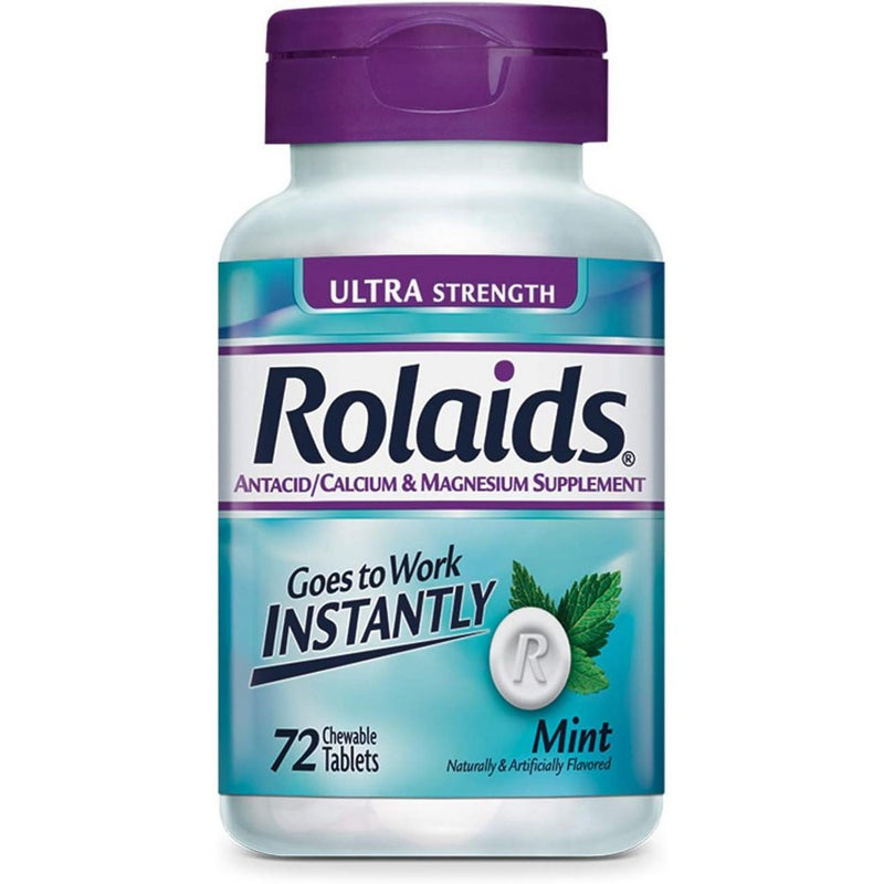 Rolaids Rolaids Ultra Strength 1200, 72 Chewable Tablets Medicine & Drugs White Smoke