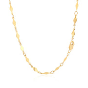 Bids.com 14K Yellow Gold Polished Diamond Motif Chain (3.0mm) Necklaces White Smoke 16.25 / Yellow Gold,18 / Yellow Gold,30 / Yellow Gold