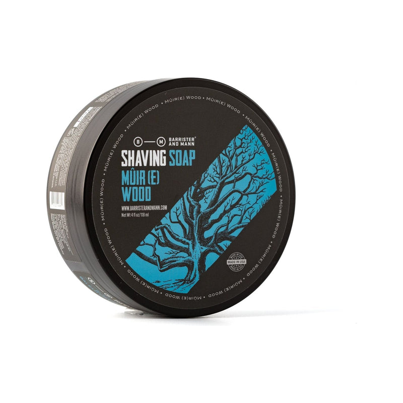 Barrister & Mann Barrister & Mann Mûir(e) Wood Collection Shaving Set Dark Slate Gray Shaving Soap 4 Oz