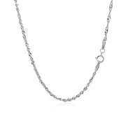Bids.com 14k White Gold Singapore Chain 1.7mm Necklaces White Smoke 16 / White Gold,18 / White Gold,20 / White Gold