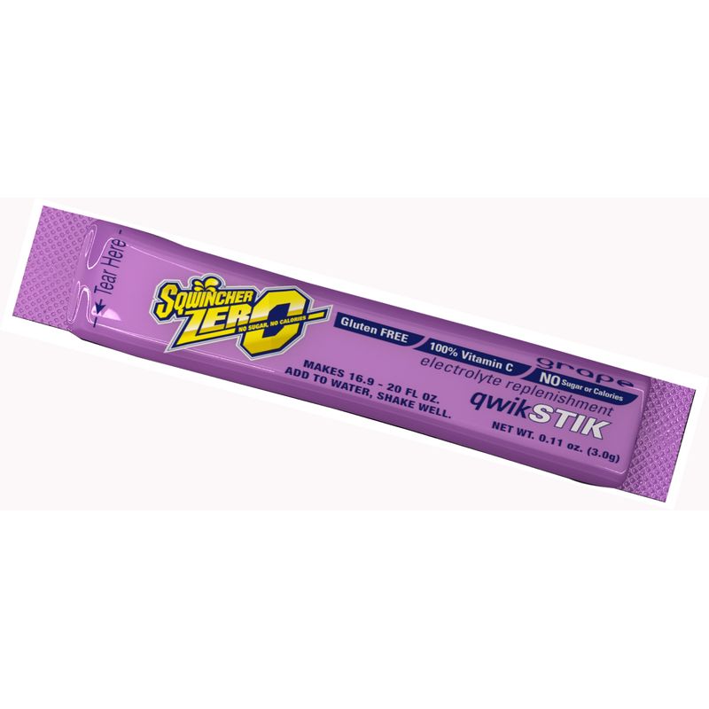 Sqwincher Sqwincher® Zero Qwik Stik – Sugar Free – Grape (11 0z) Grapes White Smoke