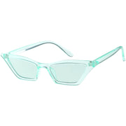 zeroUV Women's Colorful Translucent Color Tone Lens Cat Eye Sunglasses C735 Sunglasses White Smoke Purple,Green,Pink,Yellow,Red