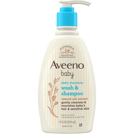 Aveeno Aveeno Baby Wash And  Shampoo, Lightly Scented  12 Oz Shampoo White Smoke