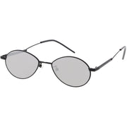 zeroUV Classic Retro Unisex Metal Oval Dapper Sunglasses C741 Sunglasses White Smoke Gold Smoke,Gunmetal Smoke,Black Green,Gold Pink Mirror,Black Silver Mirror