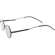 zeroUV Classic Retro Unisex Metal Oval Dapper Sunglasses C741 Sunglasses White Smoke Gold Smoke,Gunmetal Smoke,Black Green,Gold Pink Mirror,Black Silver Mirror