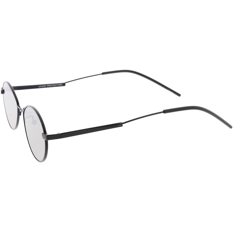zeroUV Classic Retro Unisex Metal Oval Dapper Sunglasses C741 Sunglasses White Smoke Gold Smoke,Gunmetal Smoke,Black Green,Gold Pink Mirror,Black Silver Mirror