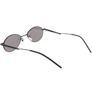 zeroUV Classic Retro Unisex Metal Oval Dapper Sunglasses C741 Sunglasses White Smoke Gold Smoke,Gunmetal Smoke,Black Green,Gold Pink Mirror,Black Silver Mirror