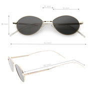 zeroUV Classic Retro Unisex Metal Oval Dapper Sunglasses C741 Sunglasses White Smoke Gold Smoke,Gunmetal Smoke,Black Green,Gold Pink Mirror,Black Silver Mirror