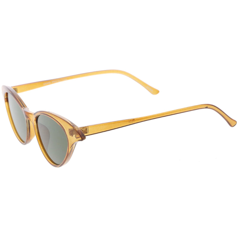 zeroUV Women's Retro Low Pointed Cat Eye Sunglasses C737 Sunglasses White Smoke Black Smoke,Brown Green,Red Smoke,White Smoke