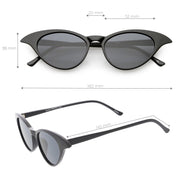 zeroUV Women's Retro Low Pointed Cat Eye Sunglasses C737 Sunglasses White Smoke Black Smoke,Brown Green,Red Smoke,White Smoke