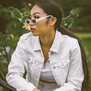 zeroUV Retro 1990's Thin Rectangle Fashion Sunglasses C547 Sunglasses Light Gray Black Smoke,Black Lavender,Clear Green,Smoke Smoke,White Smoke