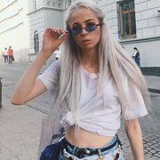 zeroUV Retro 1990's Small Color Tone Oval Metal Sunglasses C709 Sunglasses Dark Gray Gold Red,Black Red,Black Blue,Gold Pink,Bronze Orange,Bronze Yellow