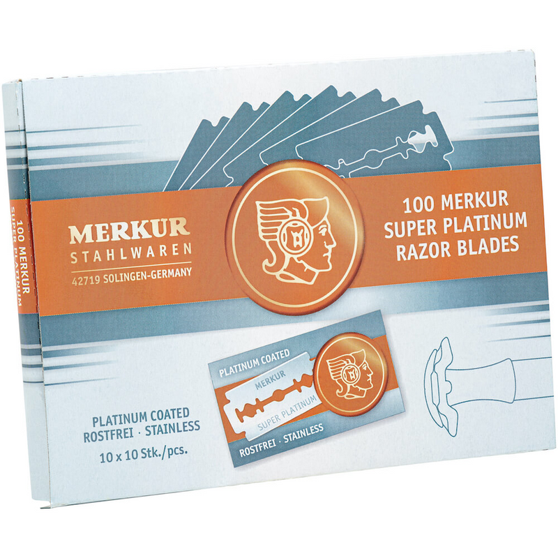 Merkur Merkur Super Platinum Razor Blades - 100 Pack Razor Blades White Smoke