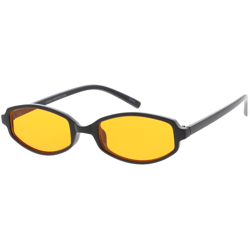 zeroUV Retro Small Rectangle Color Toned Lens Sunglasses C751 Sunglasses White Smoke Black Orange,Black Red,Black Yellow,Black Blue,Black Pink