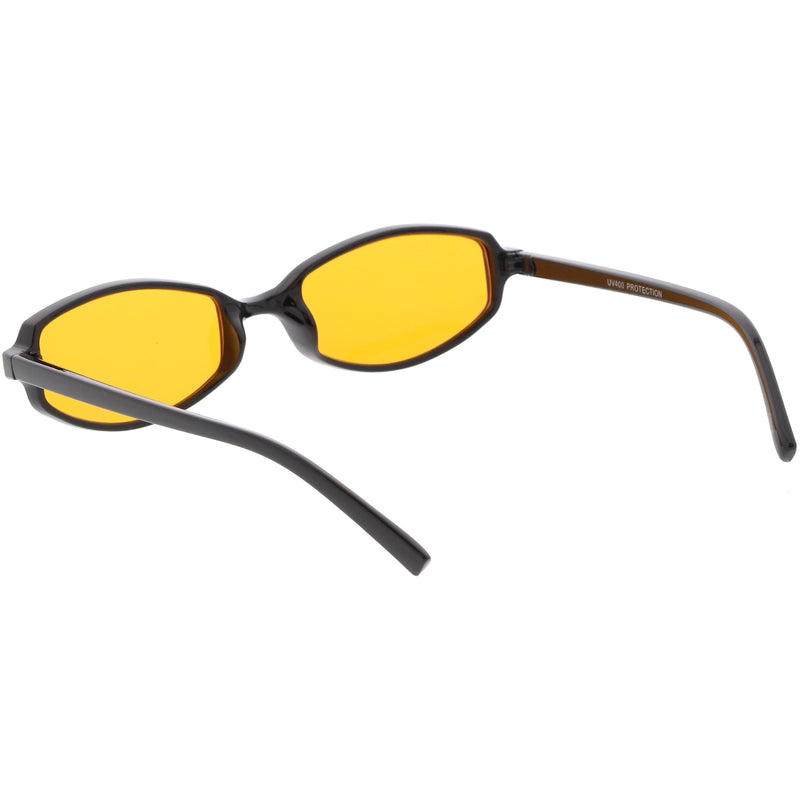 zeroUV Retro Small Rectangle Color Toned Lens Sunglasses C751 Sunglasses White Smoke Black Orange,Black Red,Black Yellow,Black Blue,Black Pink